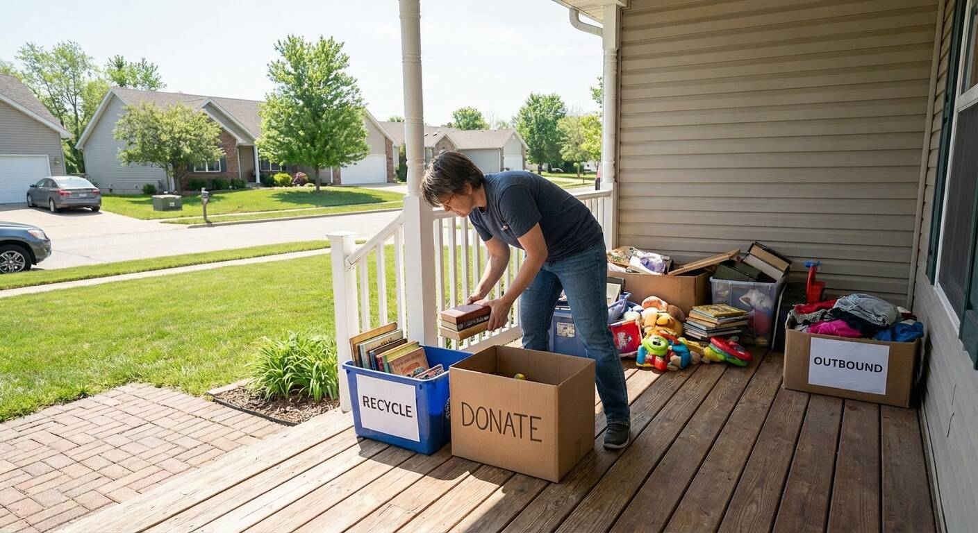 Household junk removal and decluttering in Rogersville, organized home, clean space