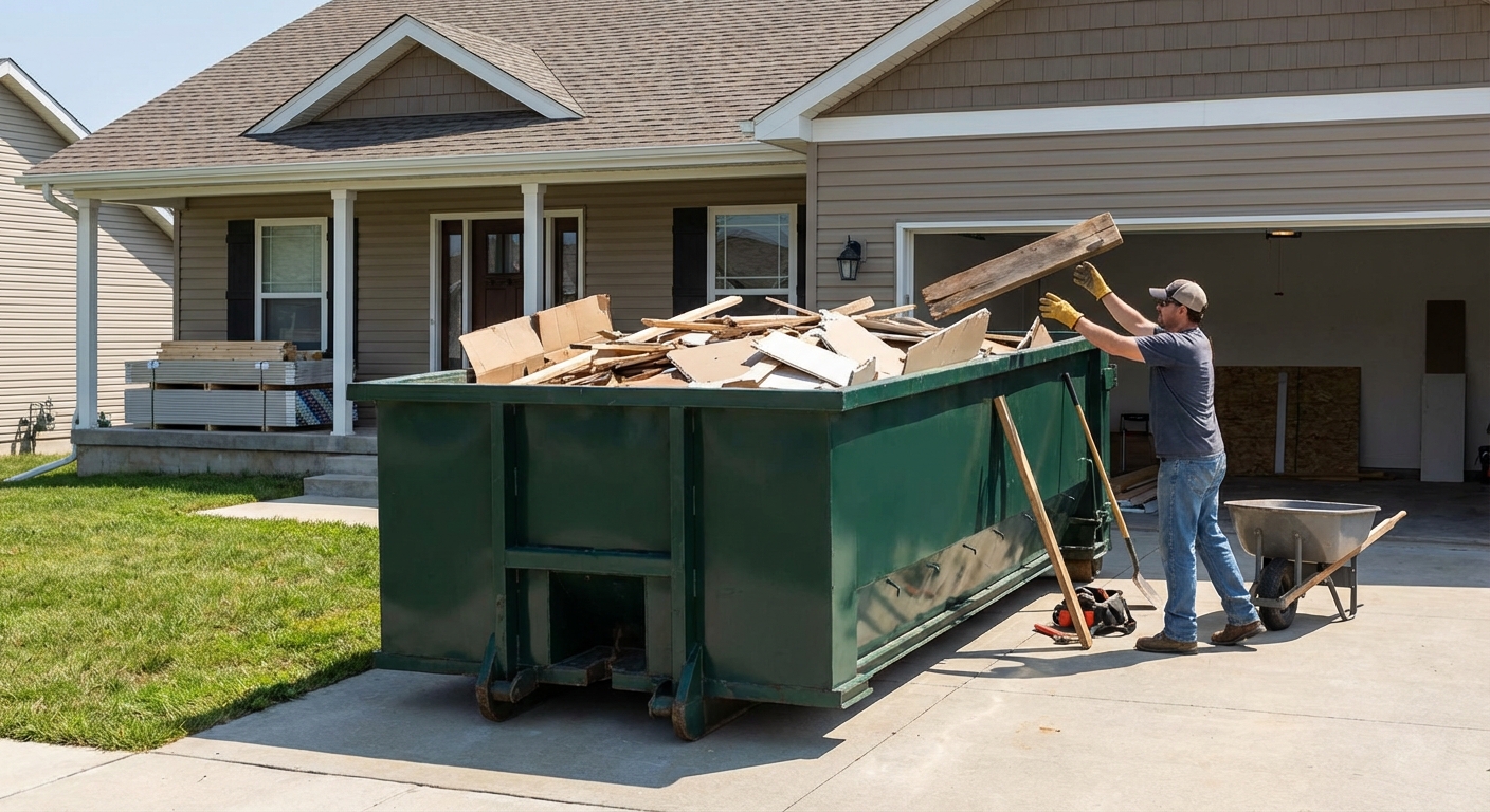 How Nixa Homeowners Use Dumpsters During Home Repairs
