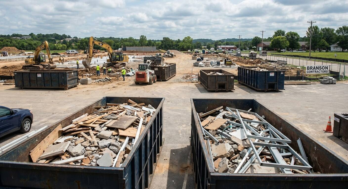 Extra dumpsters on large Branson job sites keep projects running smoothly and impress clients