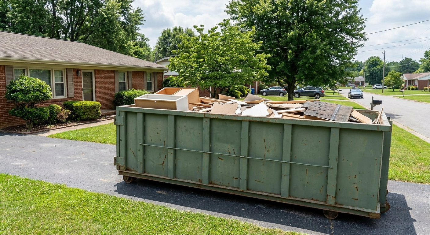 Most popular dumpster size rented in Rogersville for home cleanouts and renovations